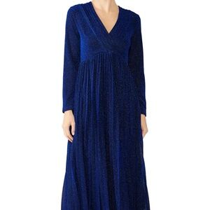 Alcoolique Rent the Runway Blue Glitter Veronica Dress Sz 40/S $475